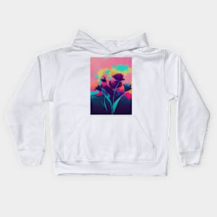 Colorful flowers Kids Hoodie